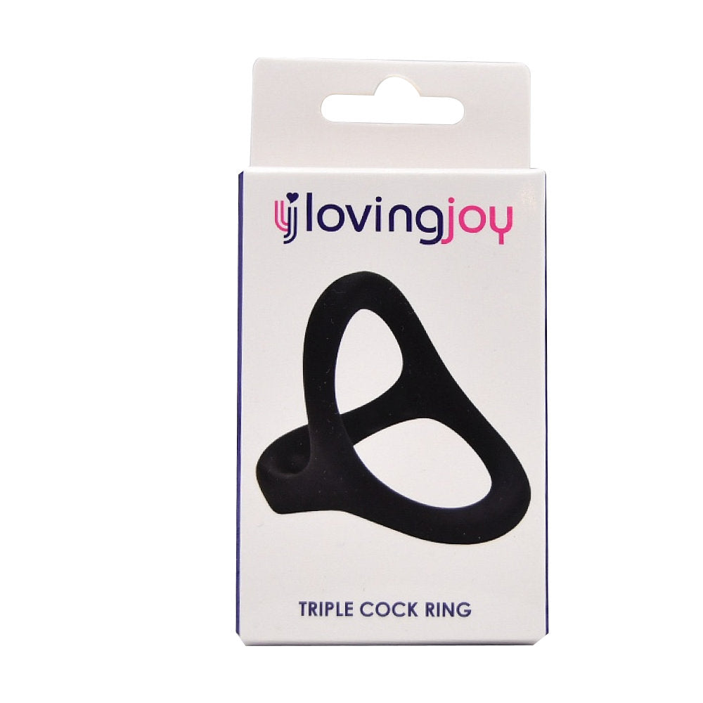 Loving Joy Silicone Triple Cock Ring – Soft Silicone Cock Ring COCK RINGS Sling