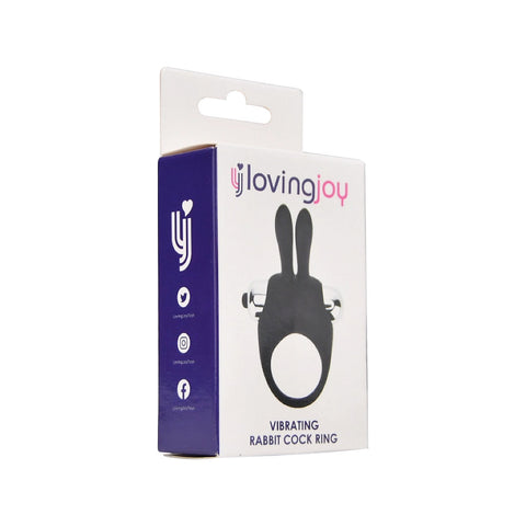 Loving Joy Silicone Vibrating Rabbit Cock Ring – Vibrating Silicone Rabbit Cock Ring 97 x 45 mm Cock Rings Vibrating