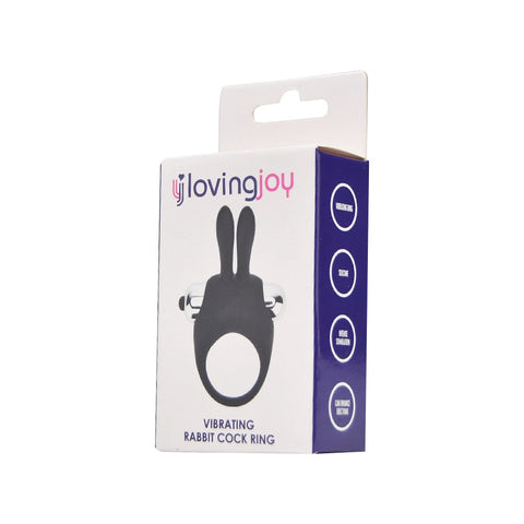 Loving Joy Silicone Vibrating Rabbit Cock Ring – Vibrating Silicone Rabbit Cock Ring 97 x 45 mm Cock Rings Vibrating