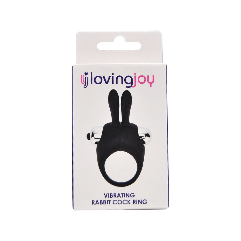 Loving Joy Silicone Vibrating Rabbit Cock Ring – Vibrating Silicone Rabbit Cock Ring 97 x 45 mm Cock Rings Vibrating