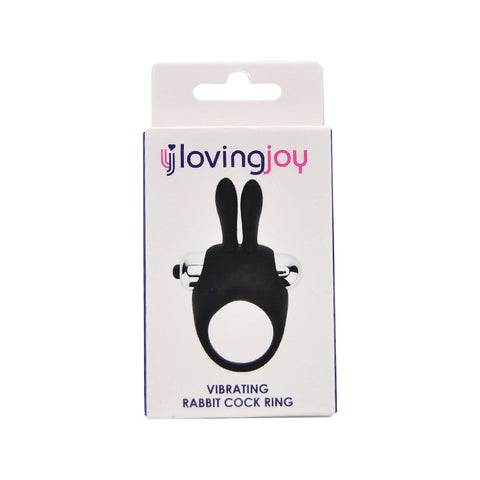 Loving Joy Silicone Vibrating Rabbit Cock Ring – Vibrating Silicone Rabbit Cock Ring 97 x 45 mm Cock Rings Vibrating