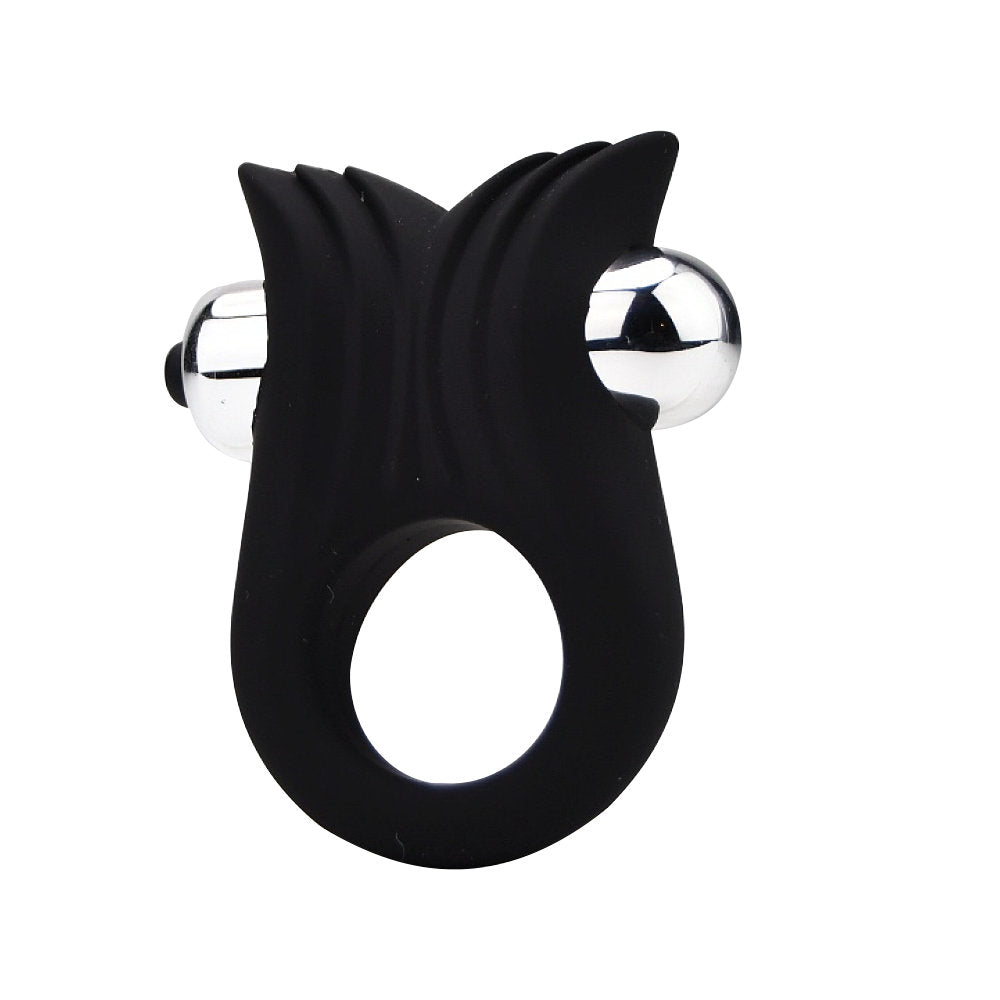 Loving Joy Silicone Vibrating Textured Cock Ring (72 x 45 mm) – Vibrating Silicone Cock Ring > Cock Ring > Vibrating
