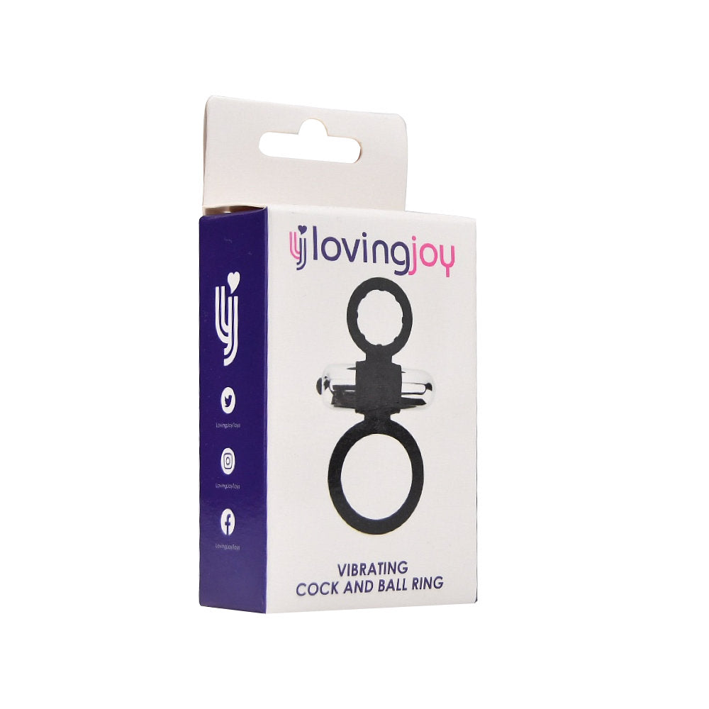 Loving Joy Silicone Vibrating Cock and Ball Ring (103 x 45 mm) – Vibrating Silicone Cock and Ball Ring Cock Rings Vibrating