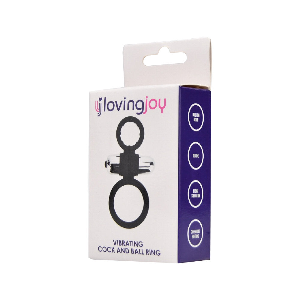 Loving Joy Silicone Vibrating Cock and Ball Ring (103 x 45 mm) – Vibrating Silicone Cock and Ball Ring > Cock Ring > Vibrating