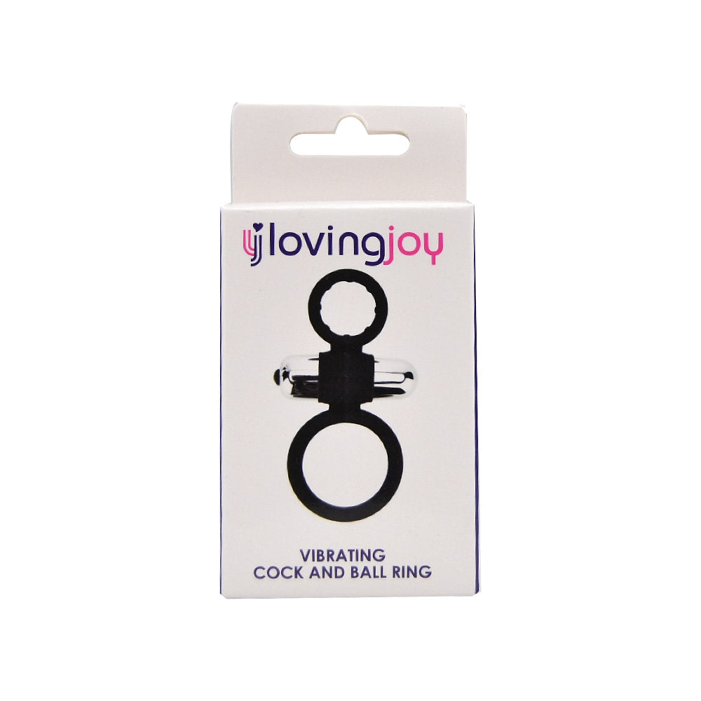 Loving Joy Silicone Vibrating Cock and Ball Ring (103 x 45 mm) – Vibrating Silicone Cock and Ball Ring Cock Rings Vibrating