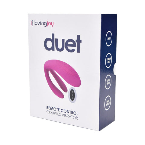 Loving Joy Duet (Silicone) – Remote-Controlled Couples Vibrator 8 Inches Total Length Couples Toys