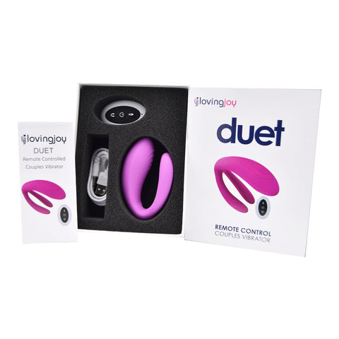Loving Joy Duet (Silicone) – Remote-Controlled Couples Vibrator 8 Inches Total Length Couples Toys