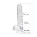 Loving Joy Realistic TPE Dildo With Balls - Suction Base 6.5 Inch > Dildos > Realistic Dildos