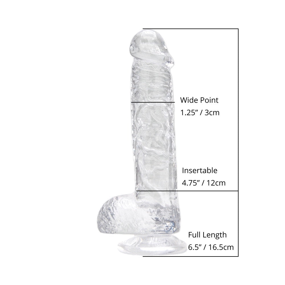 Loving Joy Realistic TPE Dildo With Balls - Suction Base 6.5 Inch > Dildos > Realistic Dildos
