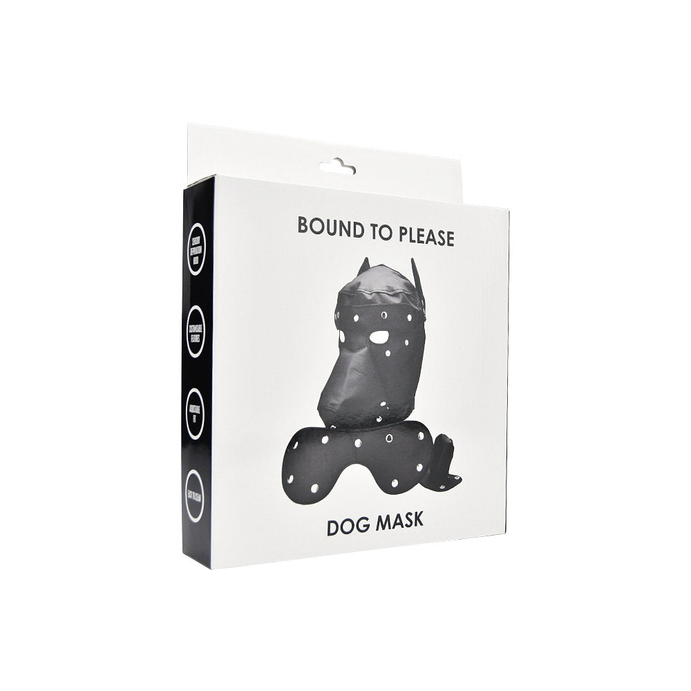 Bound to Please Dog Mask – Bondage Hood With Removable Ears, Snout, Blindfold, and Padded Gag > Bondage Gear > Bondage Hoods