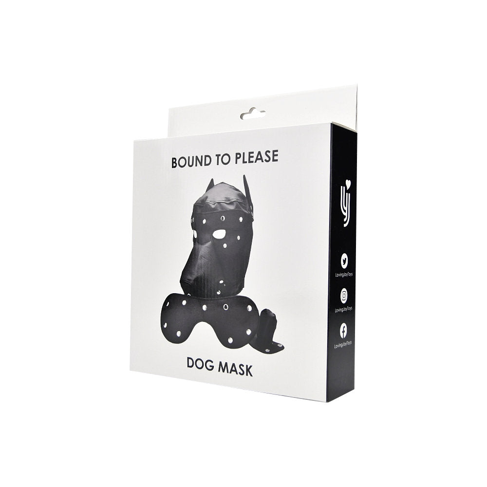Bound to Please Dog Mask – Bondage Hood With Removable Ears, Snout, Blindfold, and Padded Gag > Bondage Gear > Bondage Hoods