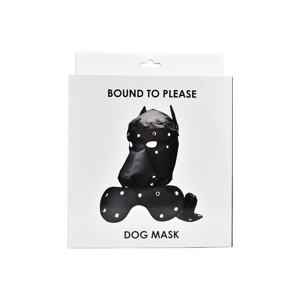 Bound to Please Dog Mask – Bondage Hood With Removable Ears, Snout, Blindfold, and Padded Gag > Bondage Gear > Bondage Hoods