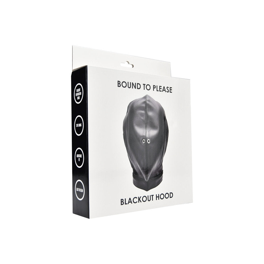 Bound to Please Blackout Hood – Adjustable Sensory Deprivation Hood Bondage Hoods