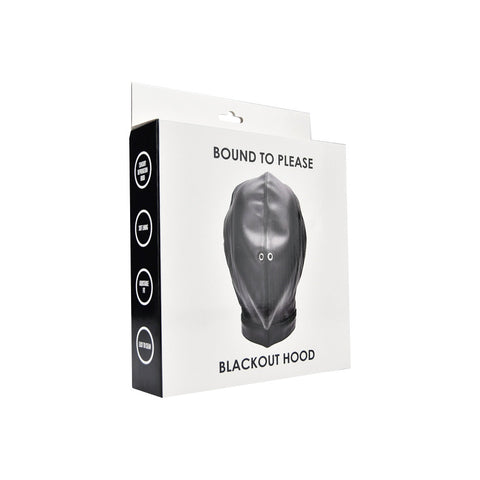 Bound to Please Blackout Hood – Adjustable Sensory Deprivation Hood Bondage Hoods