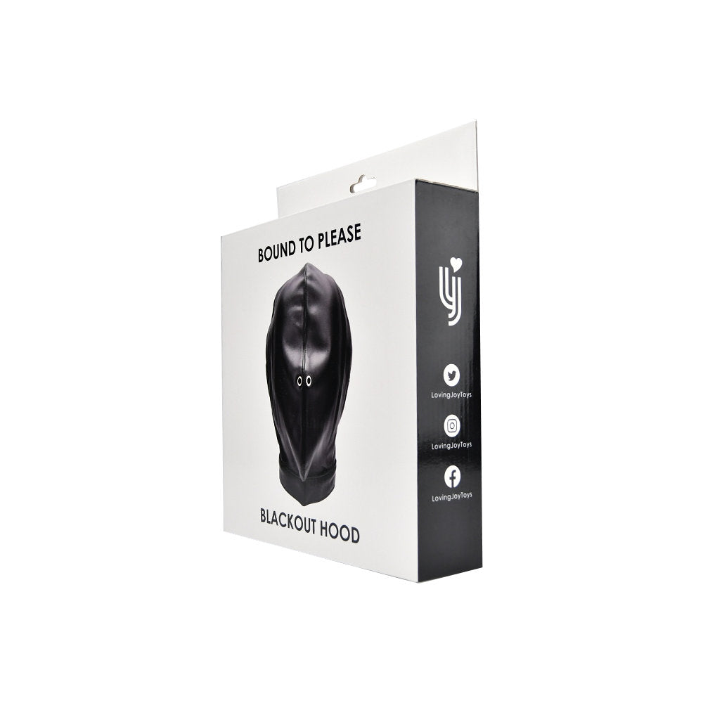 Bound to Please Blackout Hood – Adjustable Sensory Deprivation Hood Bondage Hoods