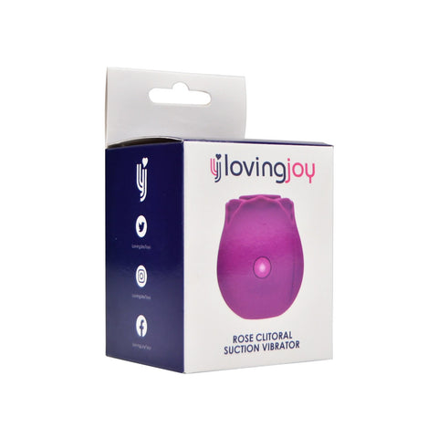 Loving Joy Rose Toy (Purple) – Waterproof USB Rechargeable Clitoral Suction Vibrator Rose Stimulators