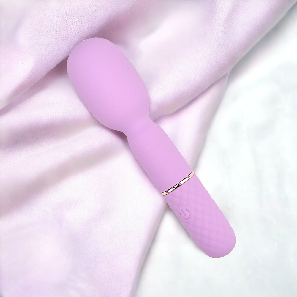 Nauti Petites 10 Speed Wand Vibrator – USB Rechargeable Small Silicone Wand Vibrator 5.5 Inch Length Electric Massager