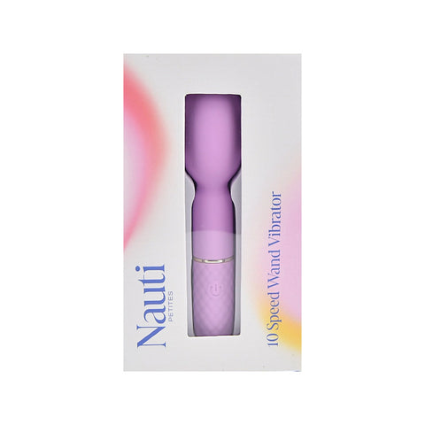 Nauti Petites 10 Speed Wand Vibrator – USB Rechargeable Small Silicone Wand Vibrator 5.5 Inch Length Electric Massager