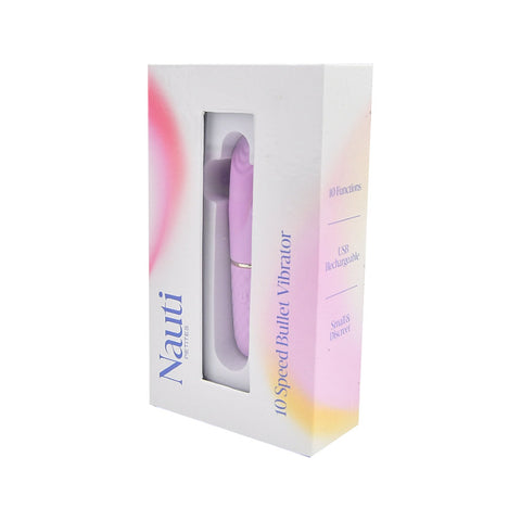 Nauti Petites 10 Speed Bullet Vibrator – USB Rechargeable Silicone Vibrator 4.25 Inches BULLETS