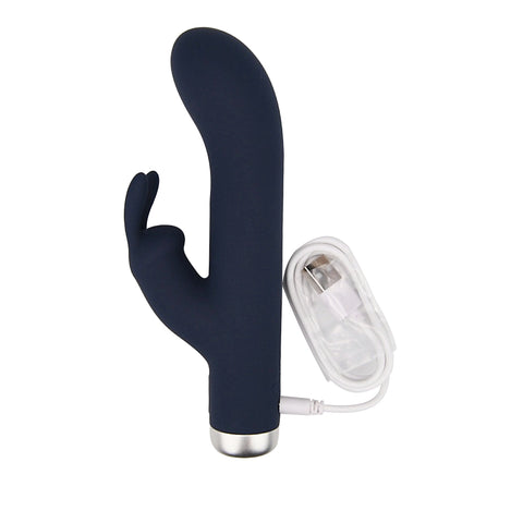 Nauti Silicone Rabbit Vibrator – Waterproof USB Rechargeable 6.5 Inch Rabbit Vibrator VIBRATORS-RABBIT