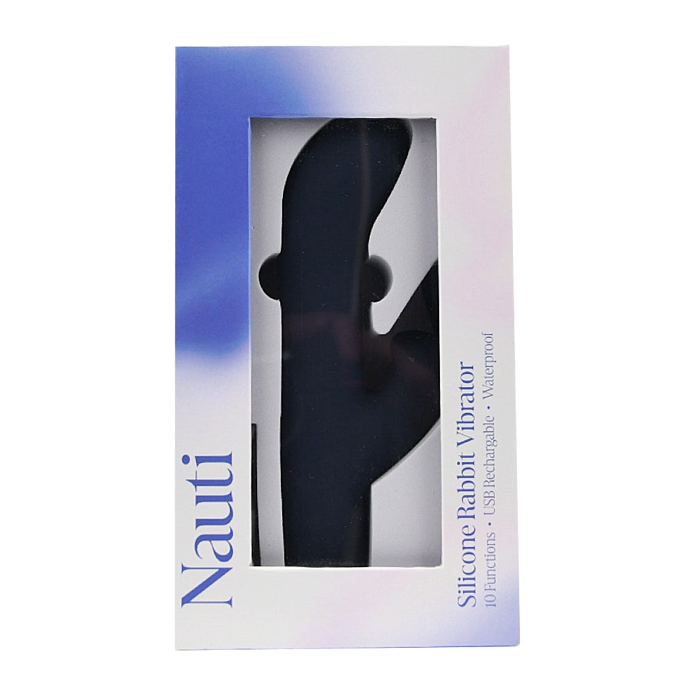 Nauti Silicone Rabbit Vibrator 5 Inch Insertable Waterproof USB Rechargeable > Vibrators > Ladies > Rabbit
