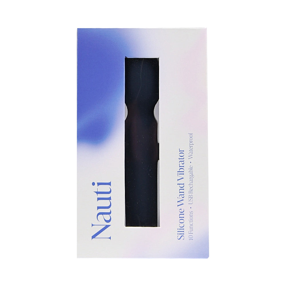 Nauti Silicone Wand Vibrator – Waterproof USB Rechargeable Wand Vibrator 6.5 Inches Length 5 Inches Circumference Electric Massager
