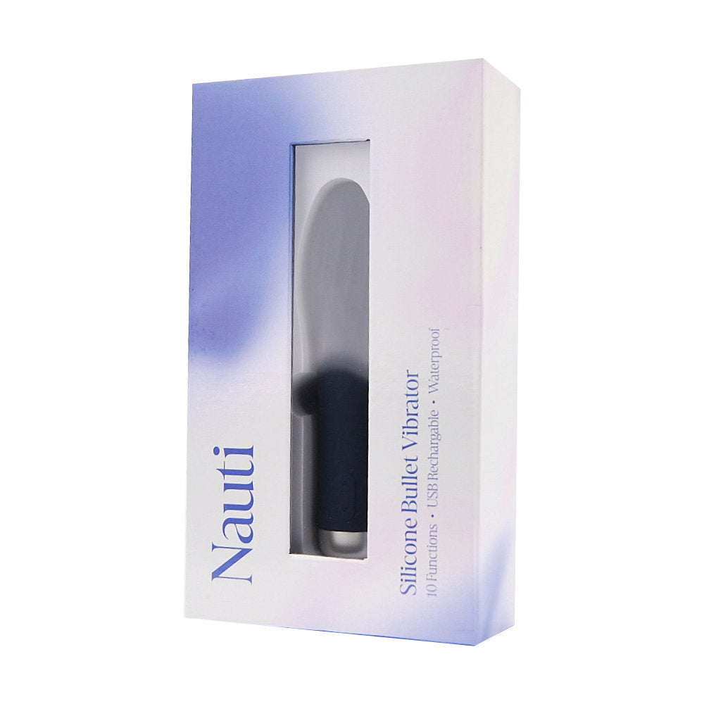 Nauti Silicone Bullet Vibrator – Waterproof USB Rechargeable Silicone Vibrator 5.5 Inch Total Length 4.1 Inch Circumference BULLETS