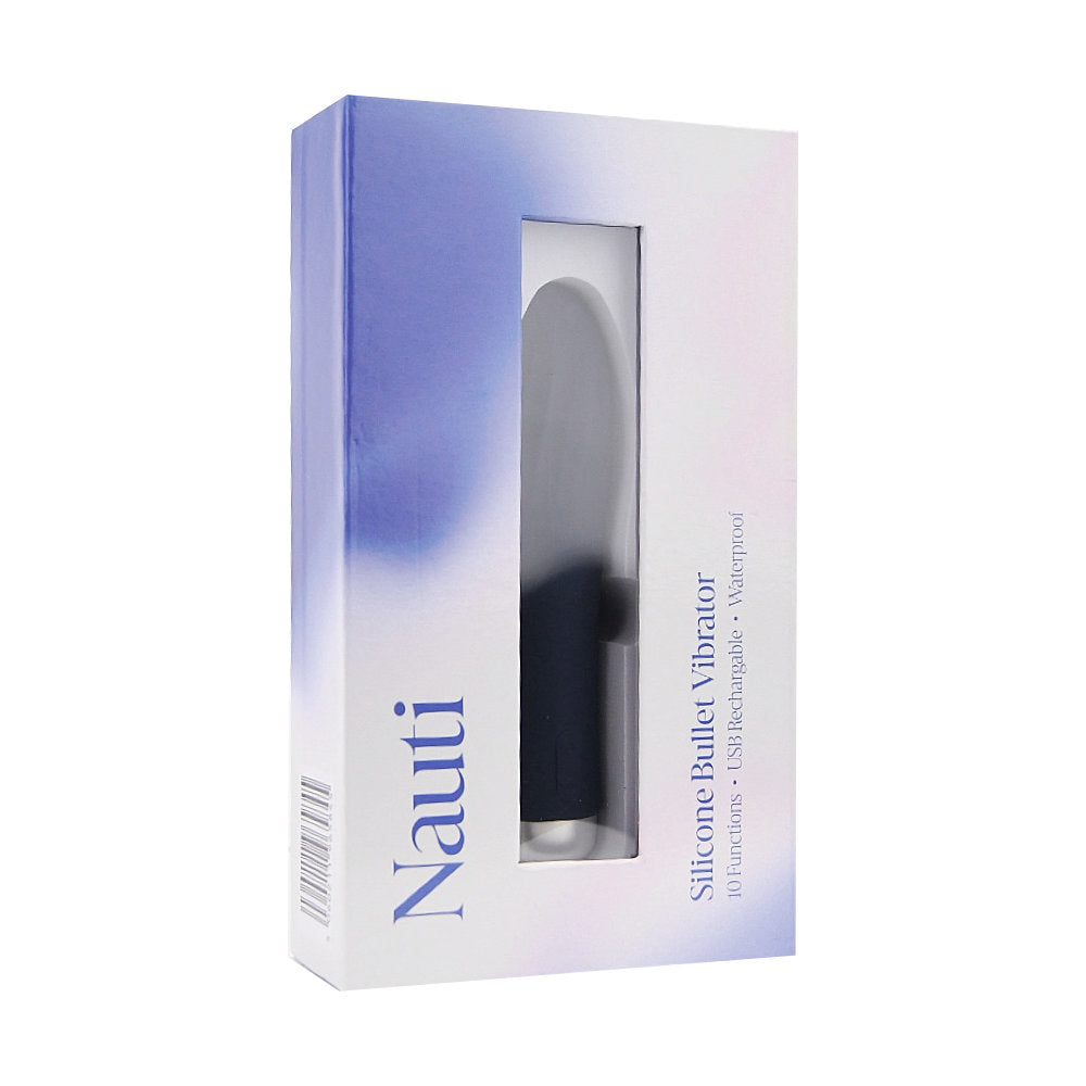 Nauti Silicone Bullet Vibrator – Waterproof USB Rechargeable Silicone Vibrator 5.5 Inch Total Length 4.1 Inch Circumference BULLETS