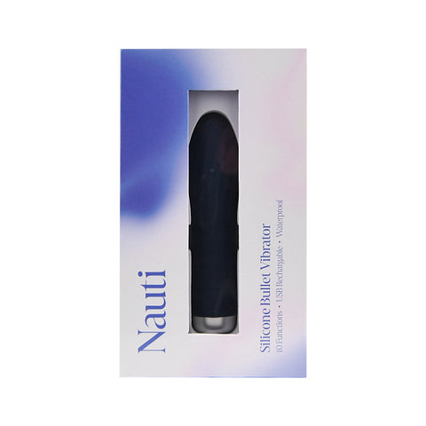 Nauti Silicone Bullet Vibrator – Waterproof USB Rechargeable Silicone Vibrator 5.5 Inch Total Length 4.1 Inch Circumference BULLETS