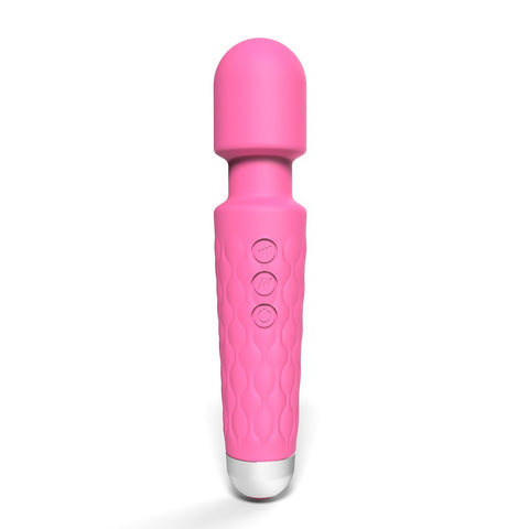 Loving Joy 20 Function Wand Vibrator (Pink) – Waterproof Rechargeable Wand Vibrator 8 Inches Default Title Electric Massager