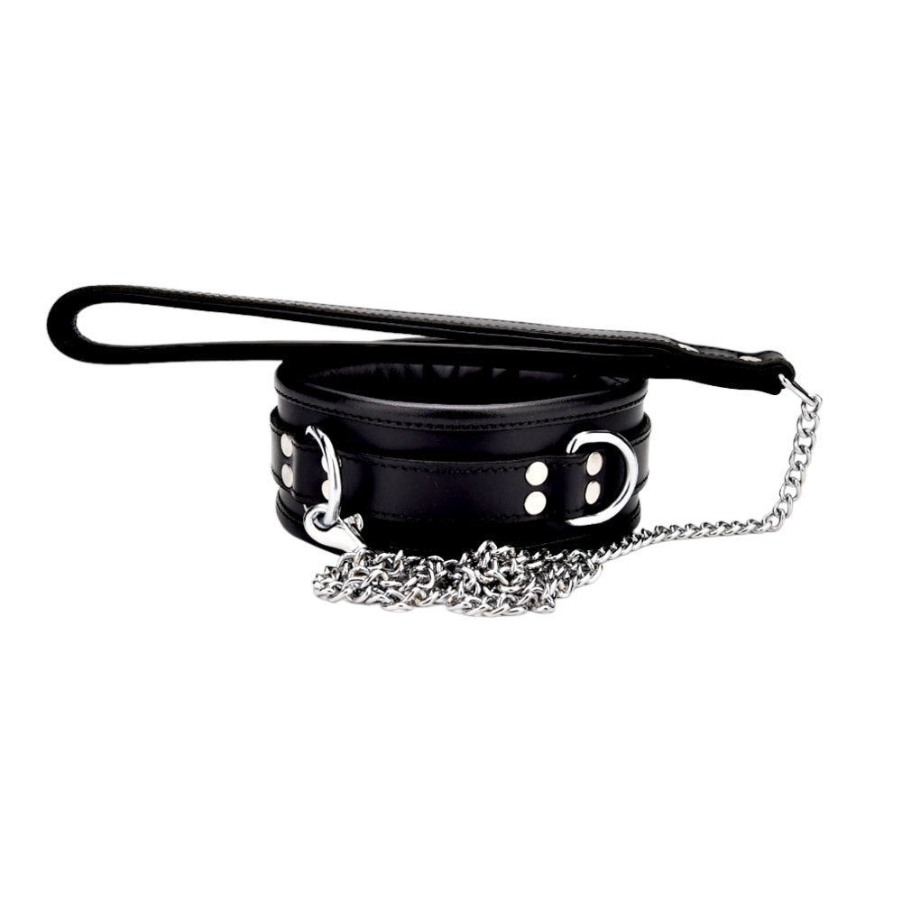 BOUND Leather Collar (Black) – Adjustable Leather Collar > Bondage Gear > Collars & Leashes