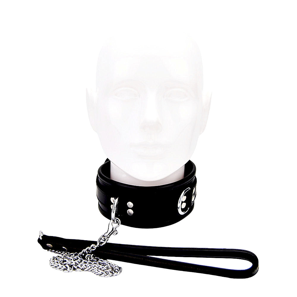 BOUND Leather Collar (Black) – Adjustable Leather Collar > Bondage Gear > Collars & Leashes