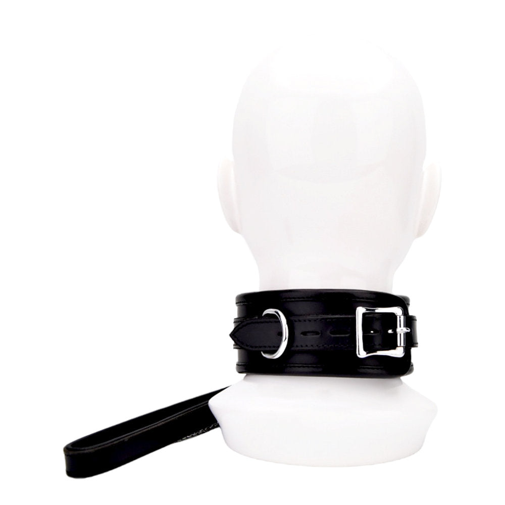 BOUND Leather Collar (Black) – Adjustable Leather Collar > Bondage Gear > Collars & Leashes