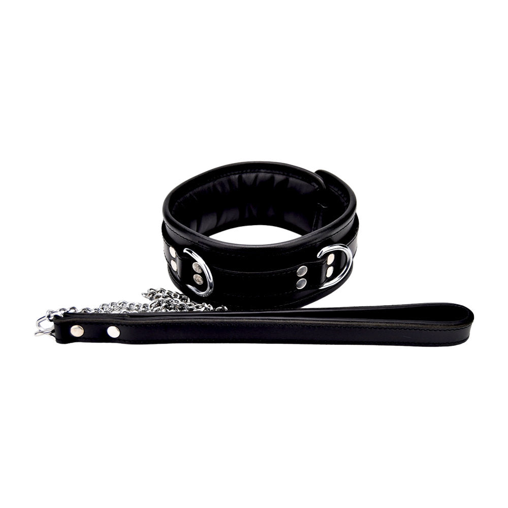BOUND Leather Collar (Black) – Adjustable Leather Collar > Bondage Gear > Collars & Leashes