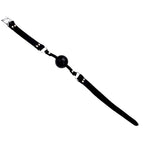 BOUND Leather Solid Ball Gag (Black) – High-Quality Adjustable Ball Gag With Silicone Rubber Ball > Bondage Gear > Gags and Bits