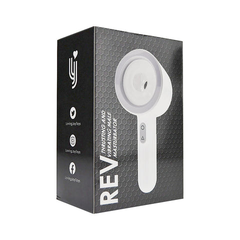 REV Thrusting and Vibrating Male Masturbator – USB Rechargeable, 8 Inch Length Male Masturbator Strokers - Vibrating