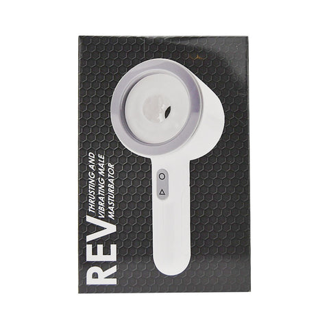 REV Thrusting and Vibrating Male Masturbator – USB Rechargeable, 8 Inch Length Male Masturbator Strokers - Vibrating