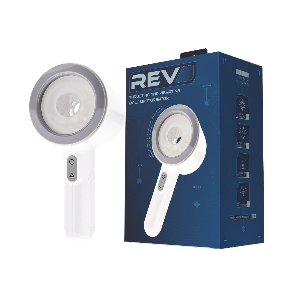 REV Thrusting and Vibrating Male Masturbator – USB Rechargeable 8 Inch > Sex Toys For Men > Masturbators > Vibrating
