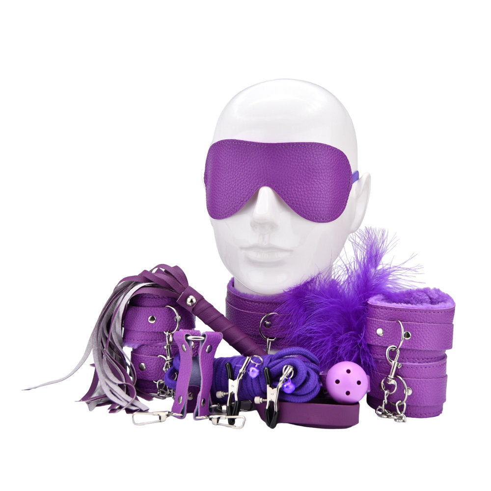 Bound to Play Bondage Kit (Purple) – 11 Piece Bondage Accessory Set Default Title > Bondage Gear > Bondage Kits Main image