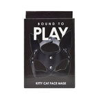 Bound to Play Kitty Cat Face Mask (Black) – Adjustable PU Leather Mask > Bondage Gear > Masks