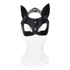 Bound to Play Kitty Cat Face Mask (Black) – Adjustable PU Leather Mask Default Title > Bondage Gear > Masks