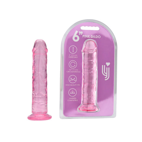 Loving Joy 6 Inch Suction Cup Dildo (Pink) – Realistic 7 Inch Length 1.4 Inch Diameter Dildo Default Title DONGS