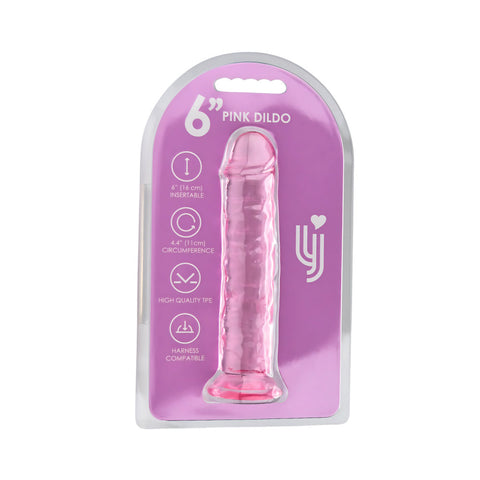Loving Joy 6 Inch Suction Cup Dildo (Pink) – Realistic 7 Inch Length 1.4 Inch Diameter Dildo DONGS