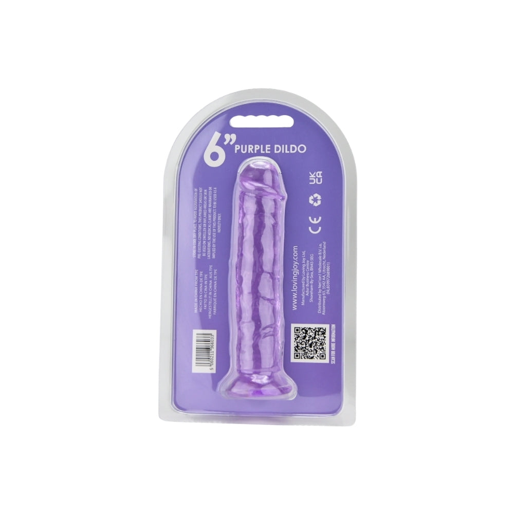 Loving Joy 6 Inch Purple Suction Cup Dildo – Realistic 7 Inch Length and 1.4 Inch Diameter Dildo DONGS