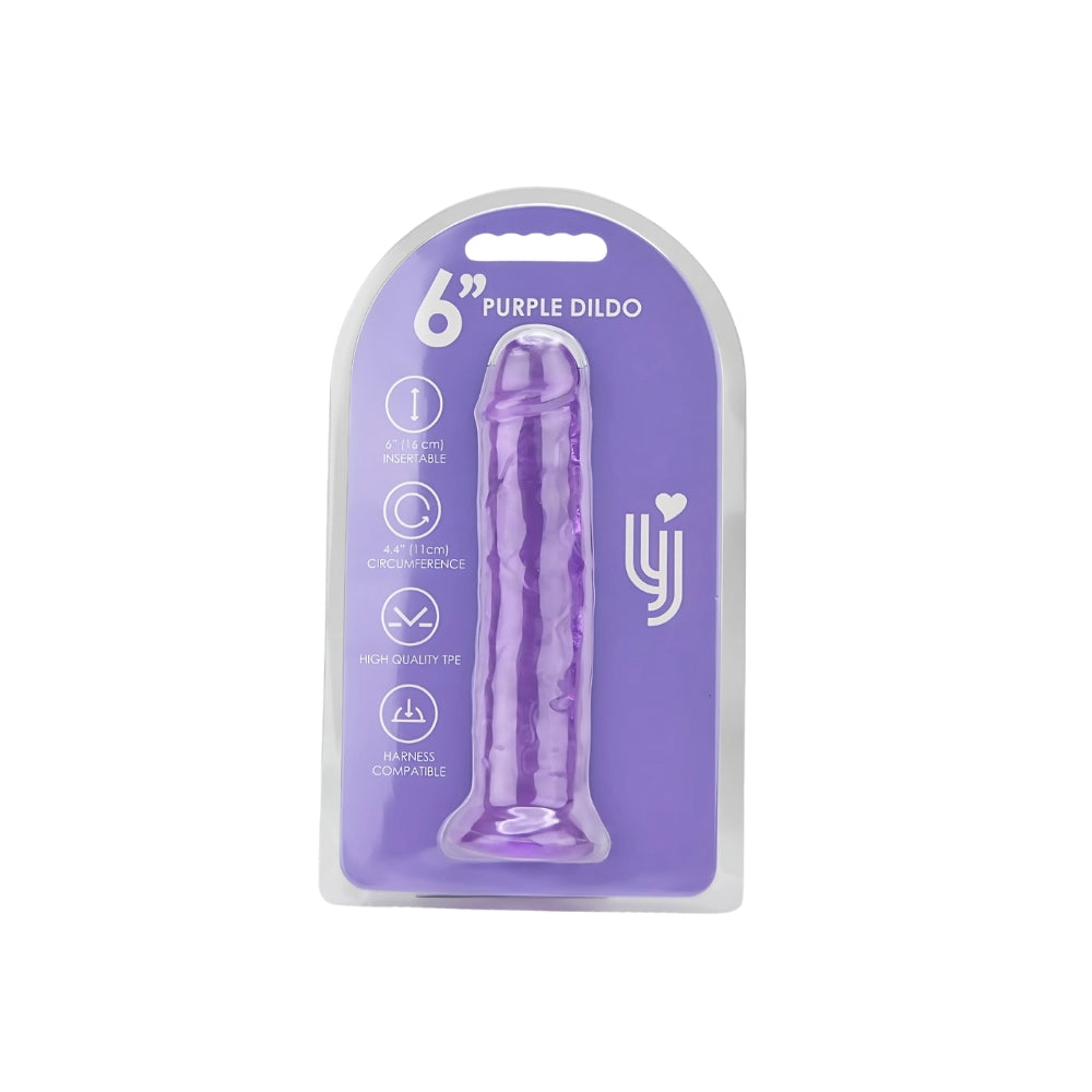 Loving Joy 6 Inch Purple Suction Cup Dildo – Realistic 7 Inch Length and 1.4 Inch Diameter Dildo DONGS