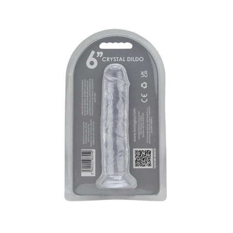 Loving Joy 6 Inch Suction Cup Dildo Clear – Realistic 6 Inch Length 1.4 Inch Diameter Dildo DONGS