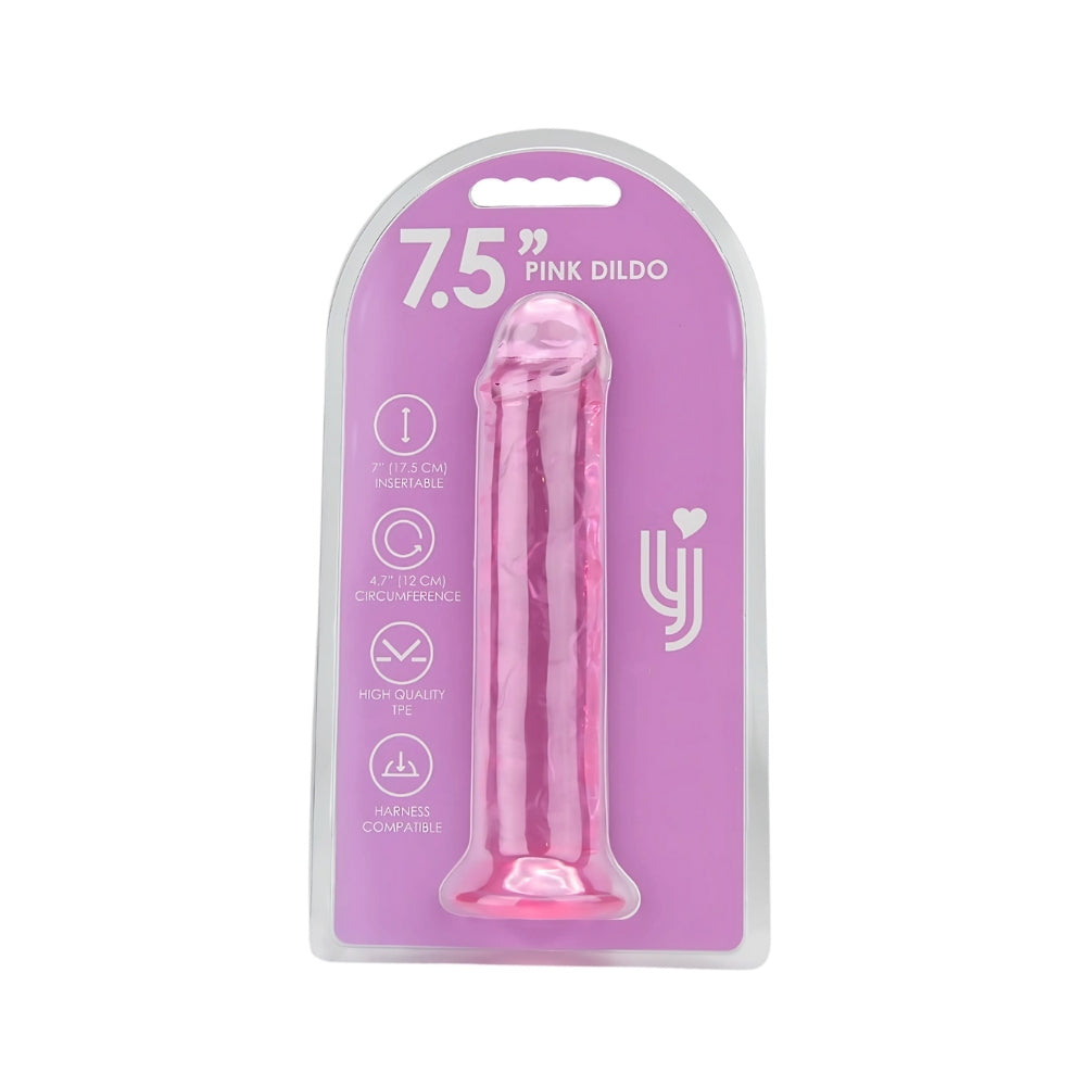 Loving Joy 7.5 Inch Suction Cup Dildo (Pink) – Realistic 7.75 Inch Length, 1.5 Inch Diameter Dildo DONGS