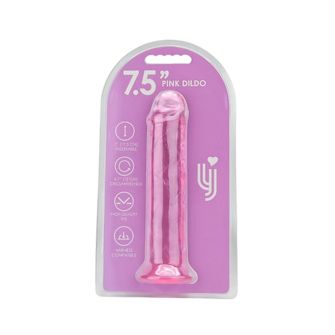 Loving Joy 7.5 Inch Suction Cup Dildo (Pink) – Realistic 7.75 Inch Length, 1.5 Inch Diameter Dildo DONGS