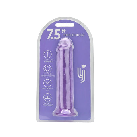Loving Joy 7.5 Inch Suction Cup Dildo (Purple) – Realistic 7.75 Inch Length 1.5 Inch Diameter Dildo DONGS