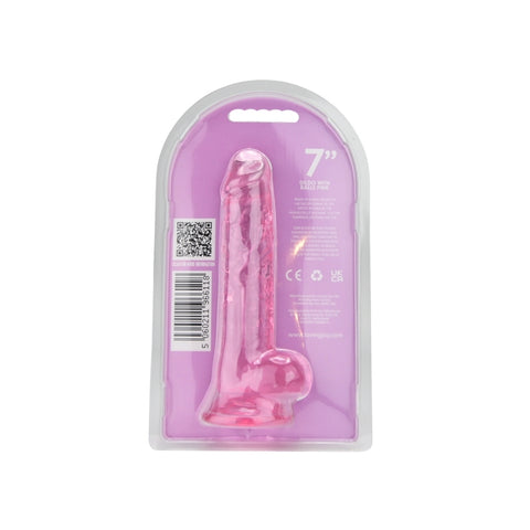 Loving Joy 7.5 Inch Dildo with Balls (Pink) – Realistic Dildo 7.5 Inch Length 1.4 Inch Diameter DONGS